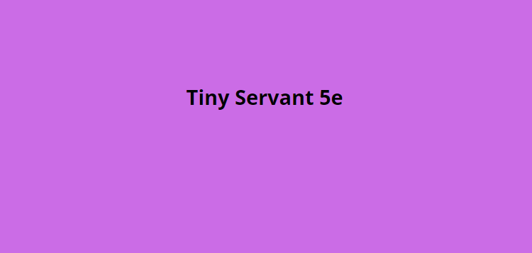 Tiny Servant 5e