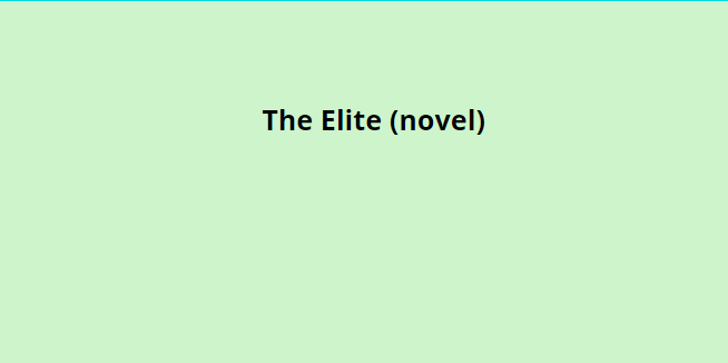The Elite (novel)